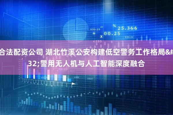 合法配资公司 湖北竹溪公安构建低空警务工作格局&#32;警用无人机与人工智能深度融合