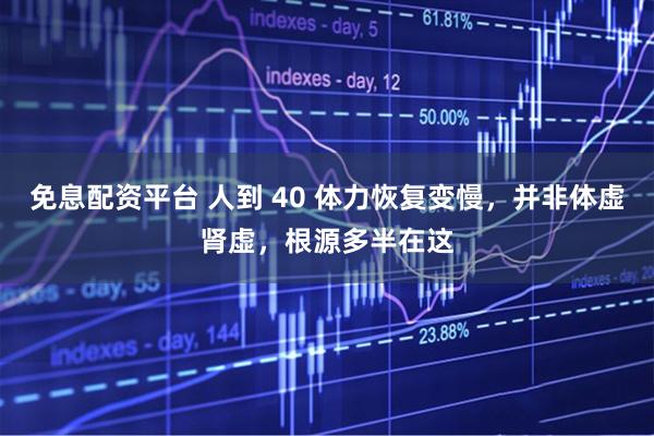 免息配资平台 人到 40 体力恢复变慢，并非体虚肾虚，根源多半在这